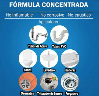 SÚPER POLVO DESTAPA TUBERÍA- GRAN OFERTA ⭐