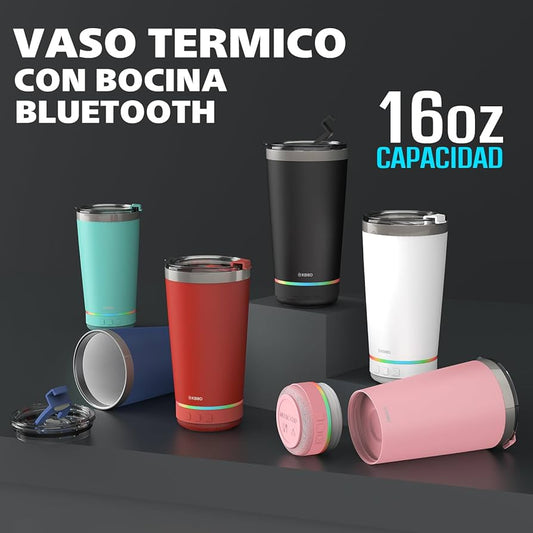 Vaso Térmico Con Bocina Bluetooth