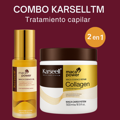 COMBO KARSELL™ | 2 X 1 -Mascarilla capilar de colágeno Karseell + aceite de argán