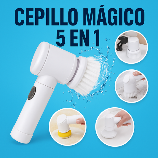Pistola Eléctrica de Limpieza Recargable con Accesorios Intercambiables